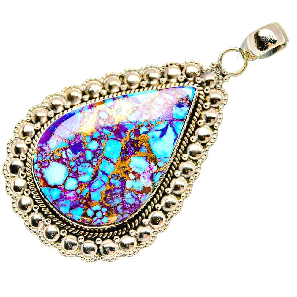 Purple Copper Composite Turquoise Pendants handcrafted by Anasilvercos - PD27279 - Photo 2
