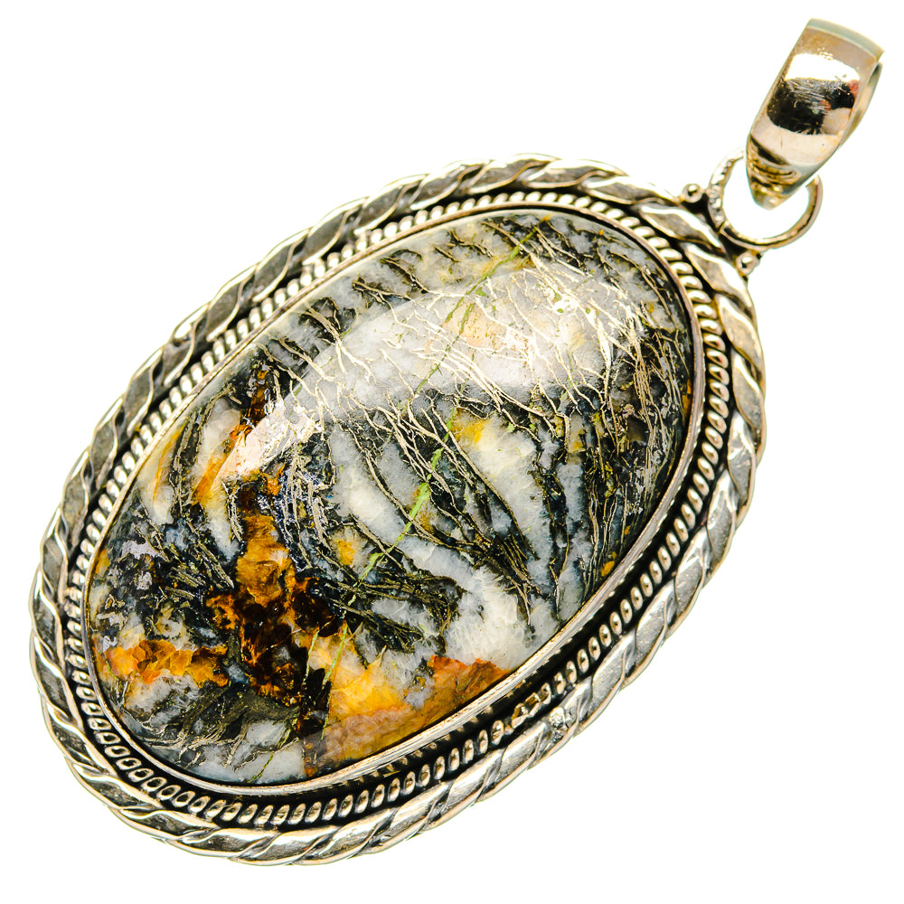 Pyrite Agate Pendants handcrafted by Anasilvercos - PD27292 - Photo 2