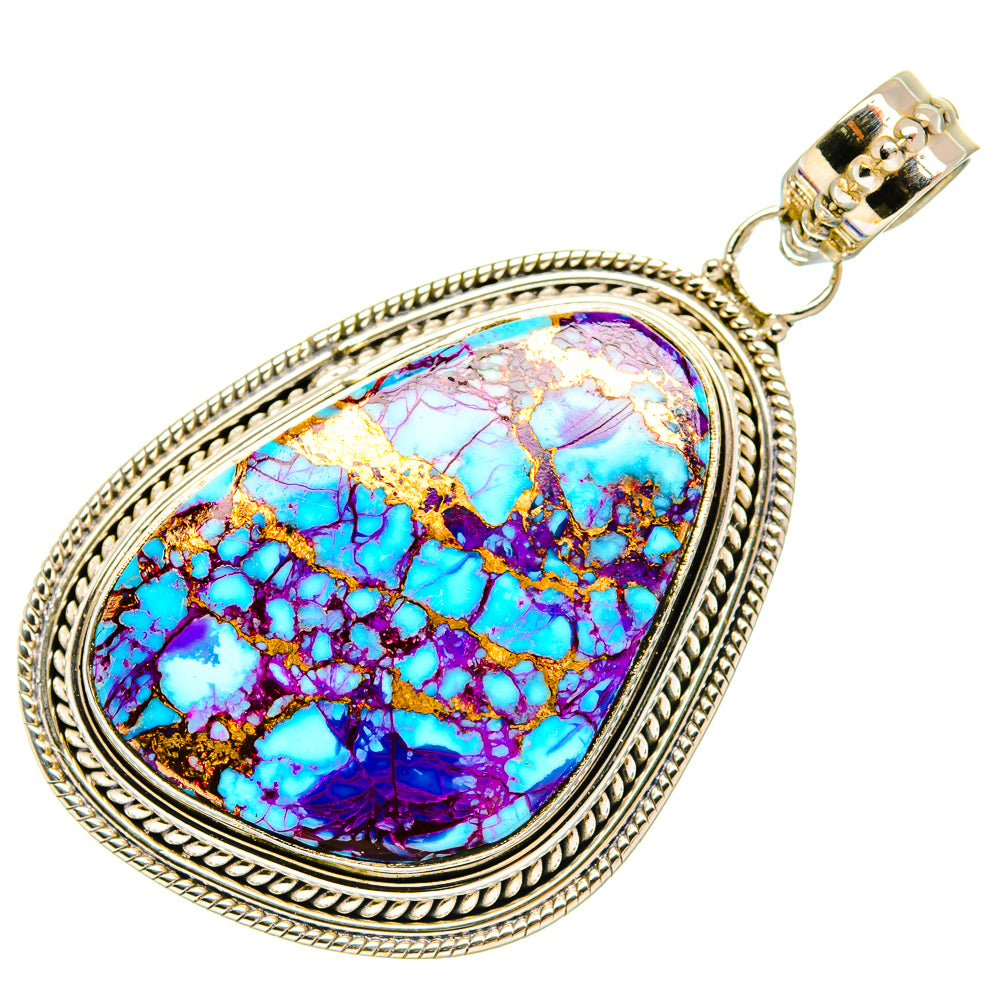 Purple Copper Composite Turquoise Pendants handcrafted by Anasilvercos - PD27297 - Photo 2