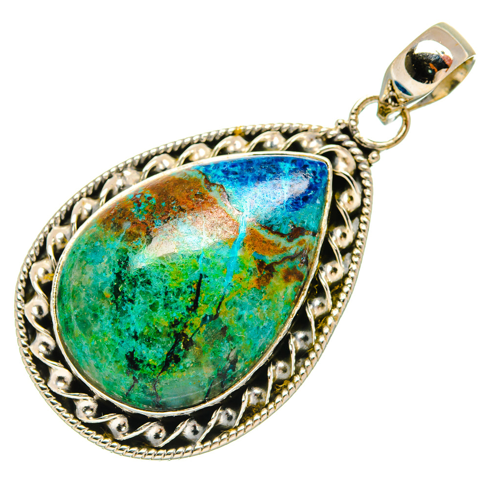 Chrysocolla Pendants handcrafted by Anasilvercos - PD27300 - Photo 2
