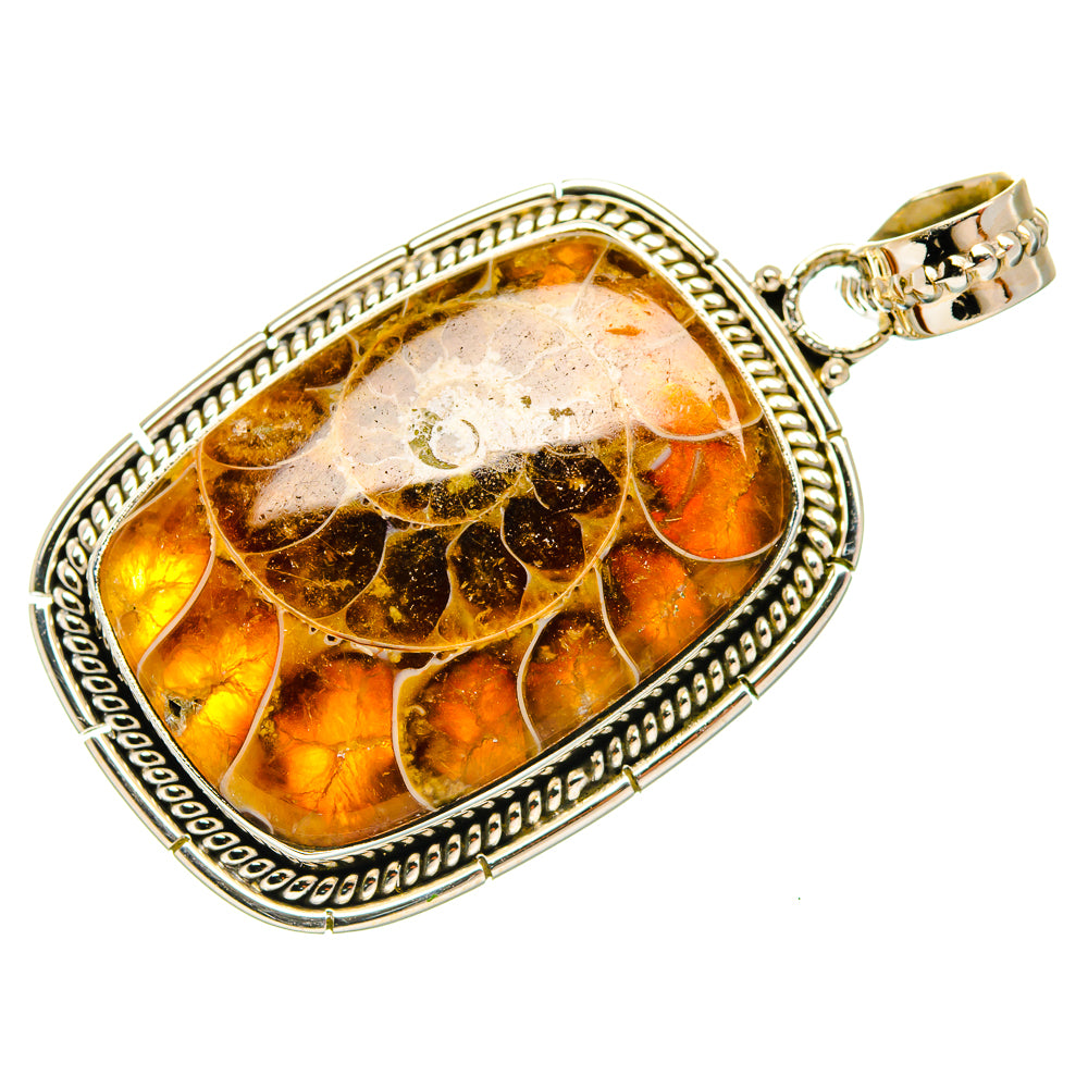 Ammonite Fossil Pendants handcrafted by Anasilvercos - PD27334 - Photo 2
