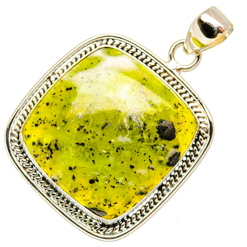 African Green Opal Pendants handcrafted by Anasilvercos - PD27339 - Photo 2