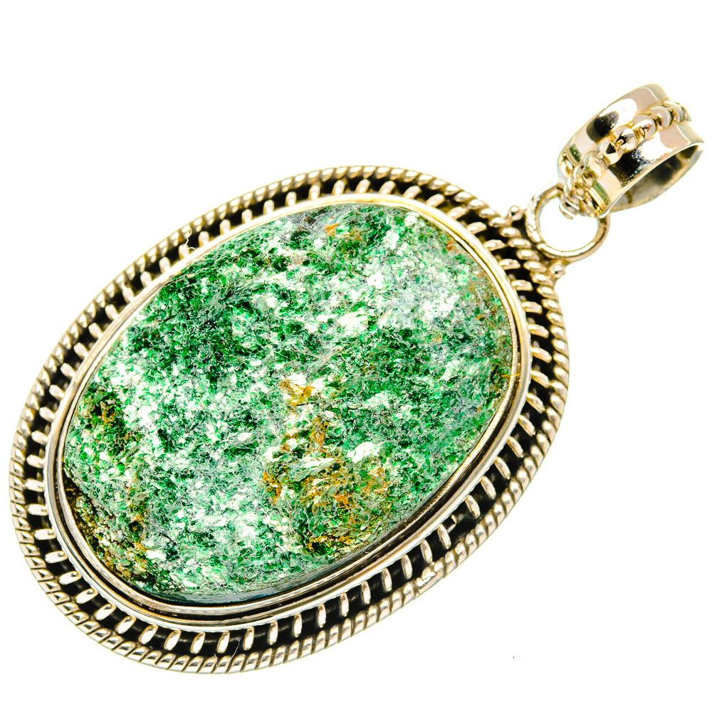 Green Fuchsite Pendants handcrafted by Anasilvercos - PD27340 - Photo 2