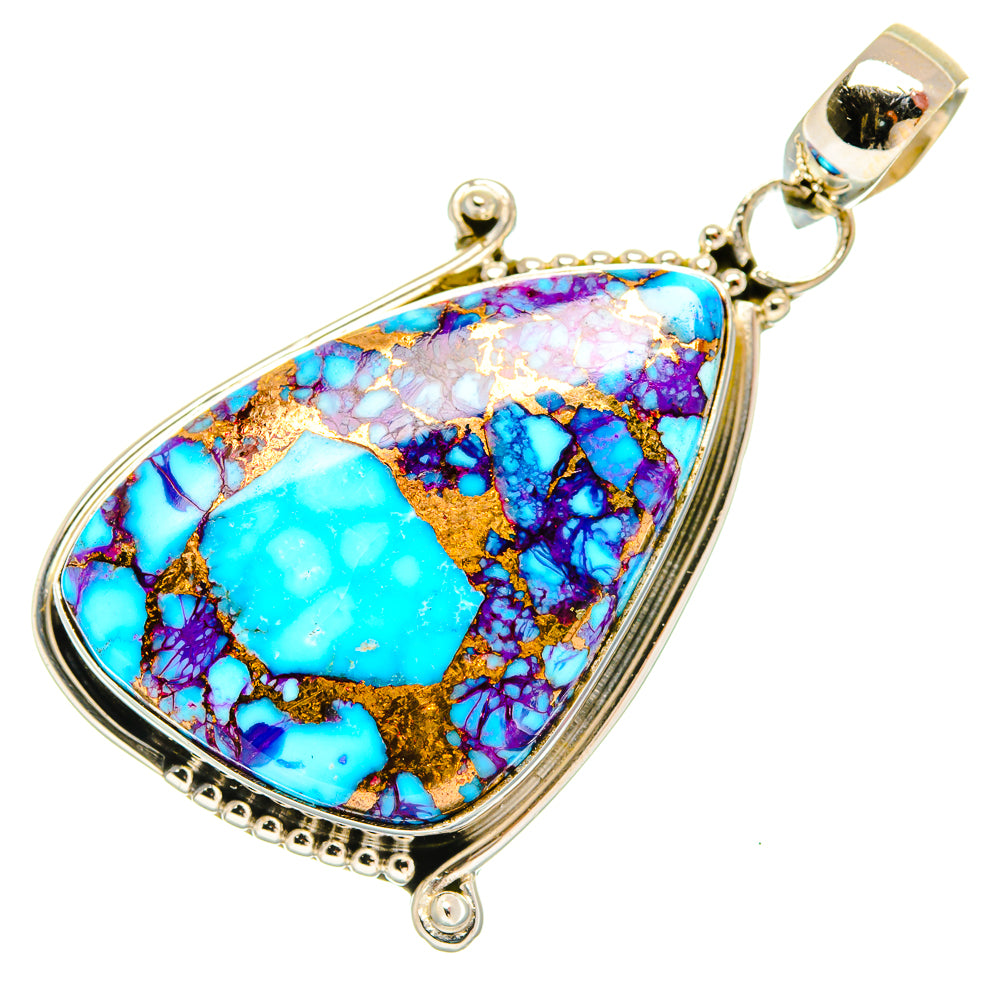Purple Copper Composite Turquoise Pendants handcrafted by Anasilvercos - PD27341 - Photo 2