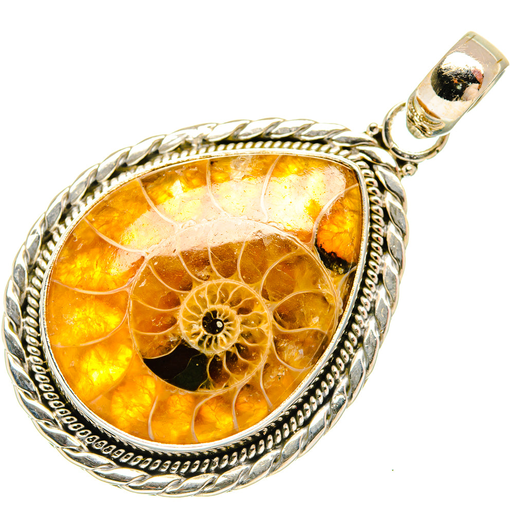 Ammonite Fossil Pendants handcrafted by Anasilvercos - PD27343 - Photo 2
