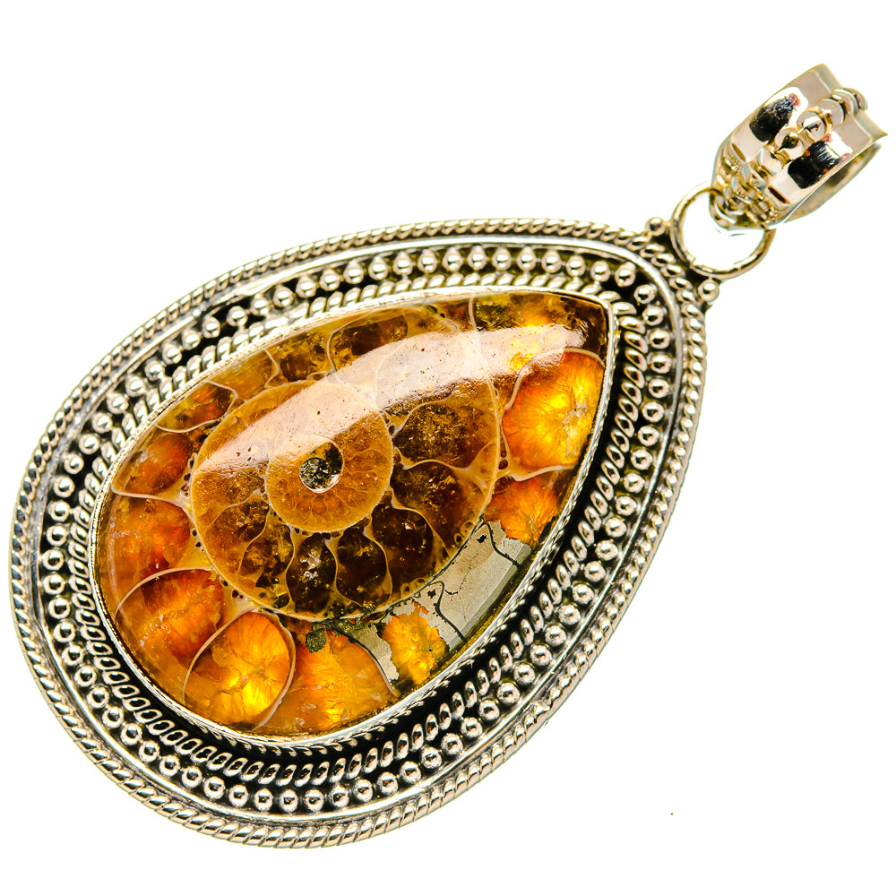 Ammonite Fossil Pendants handcrafted by Anasilvercos - PD27344 - Photo 2