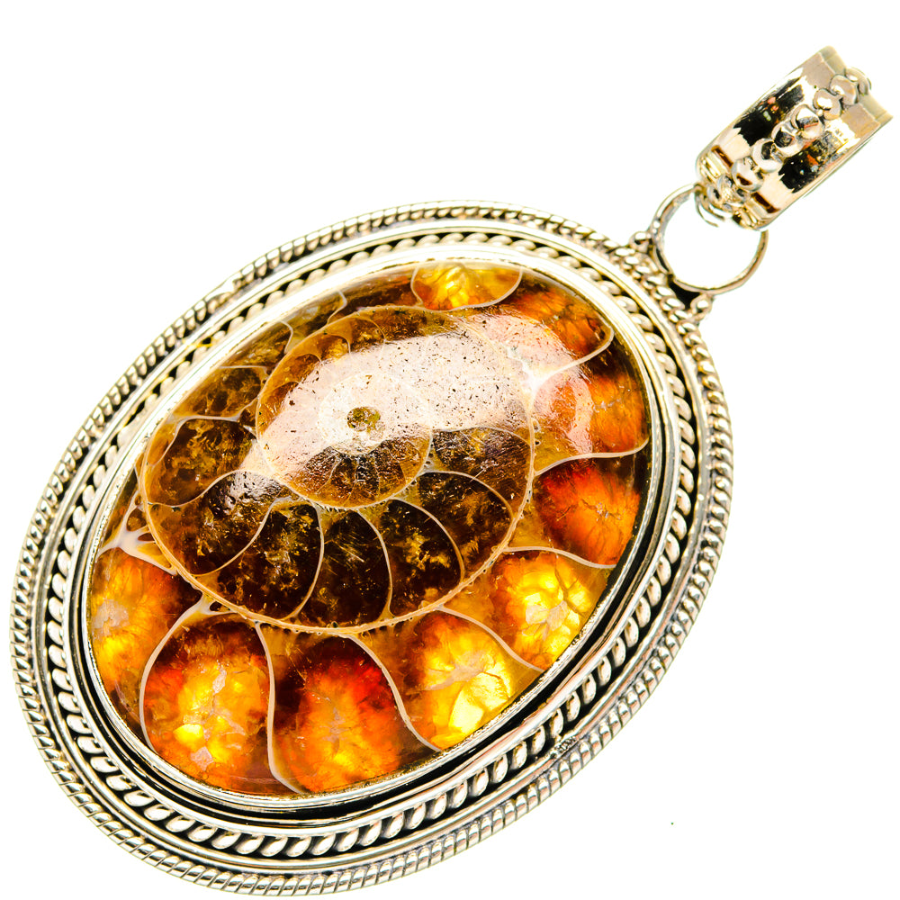 Ammonite Fossil Pendants handcrafted by Anasilvercos - PD27345 - Photo 2