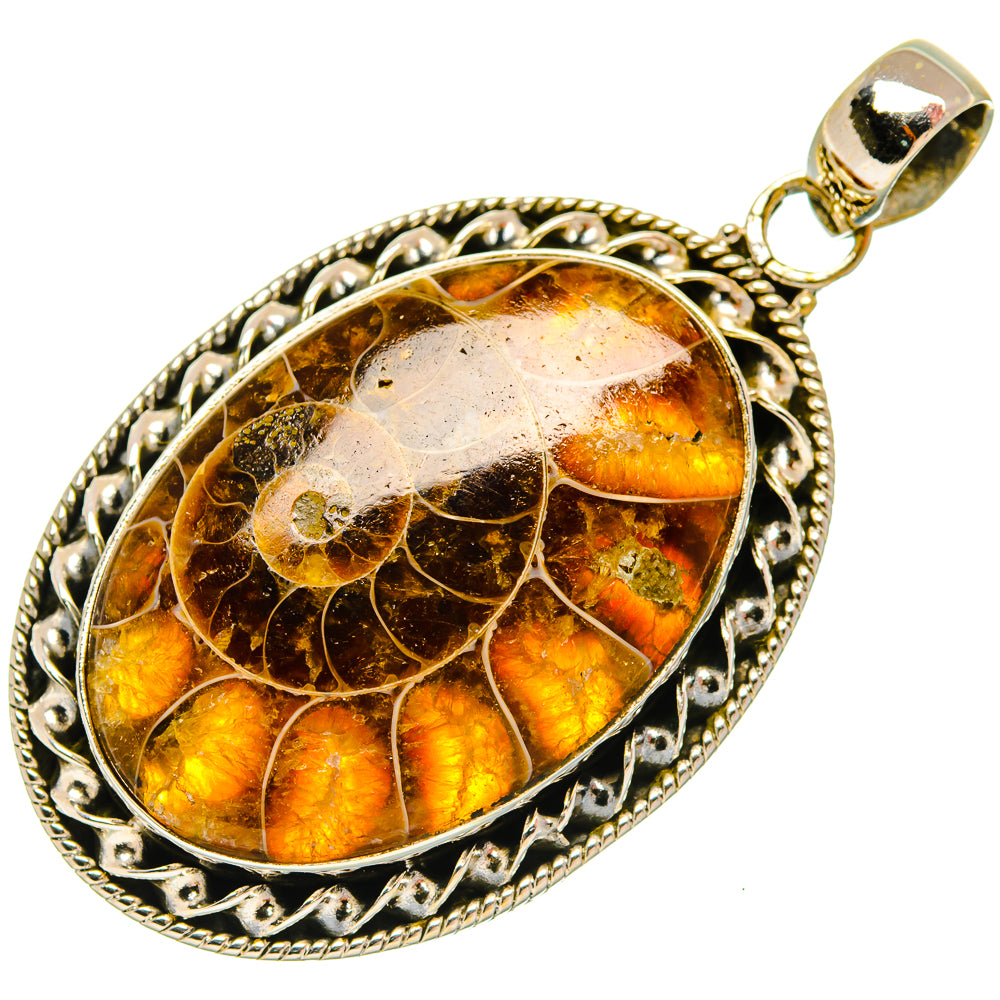 Ammonite Fossil Pendants handcrafted by Anasilvercos - PD27346 - Photo 2