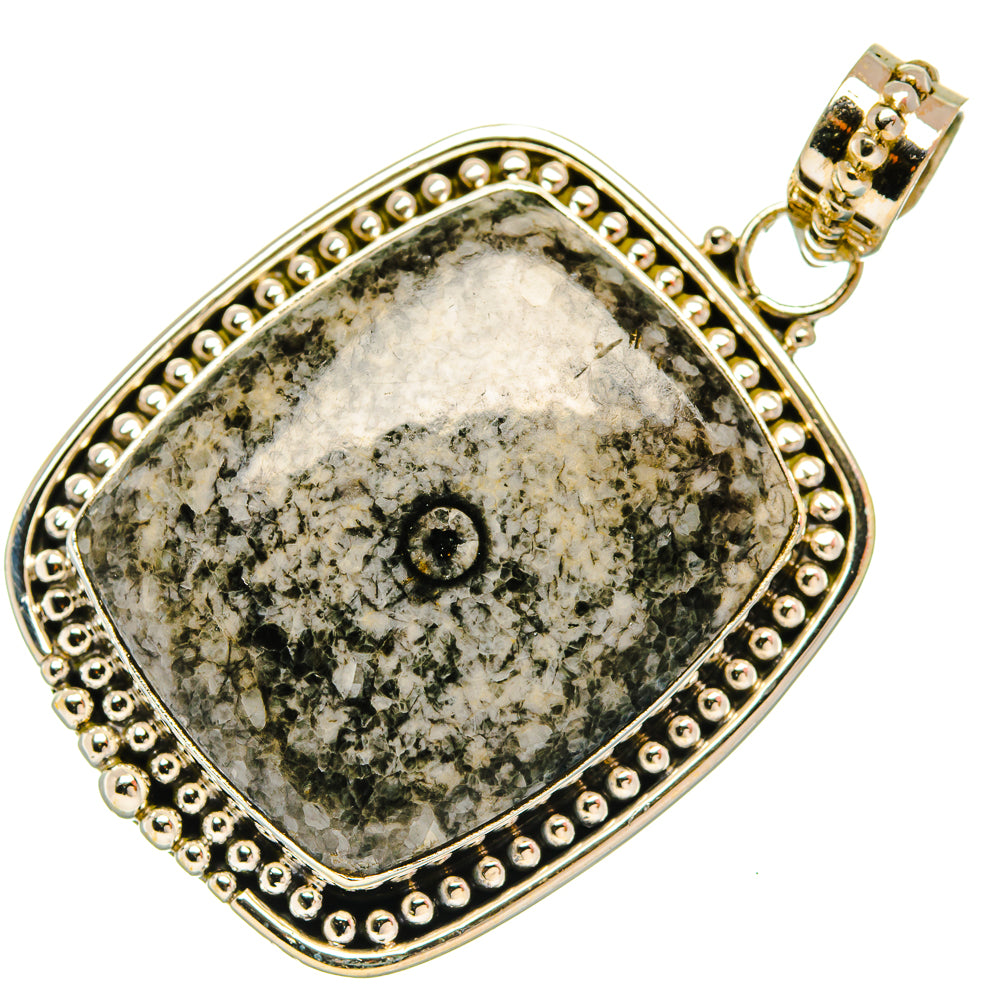 Moroccan Goniatite Fossil Pendants handcrafted by Anasilvercos - PD27360 - Photo 2