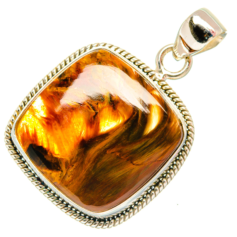 Golden Pietersite Pendants handcrafted by Anasilvercos - PD27376 - Photo 2