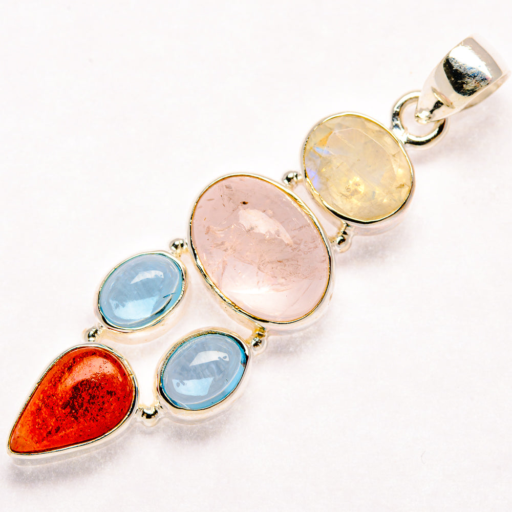 Rose Quartz Pendants handcrafted by Anasilvercos - PD27393 - Photo 2