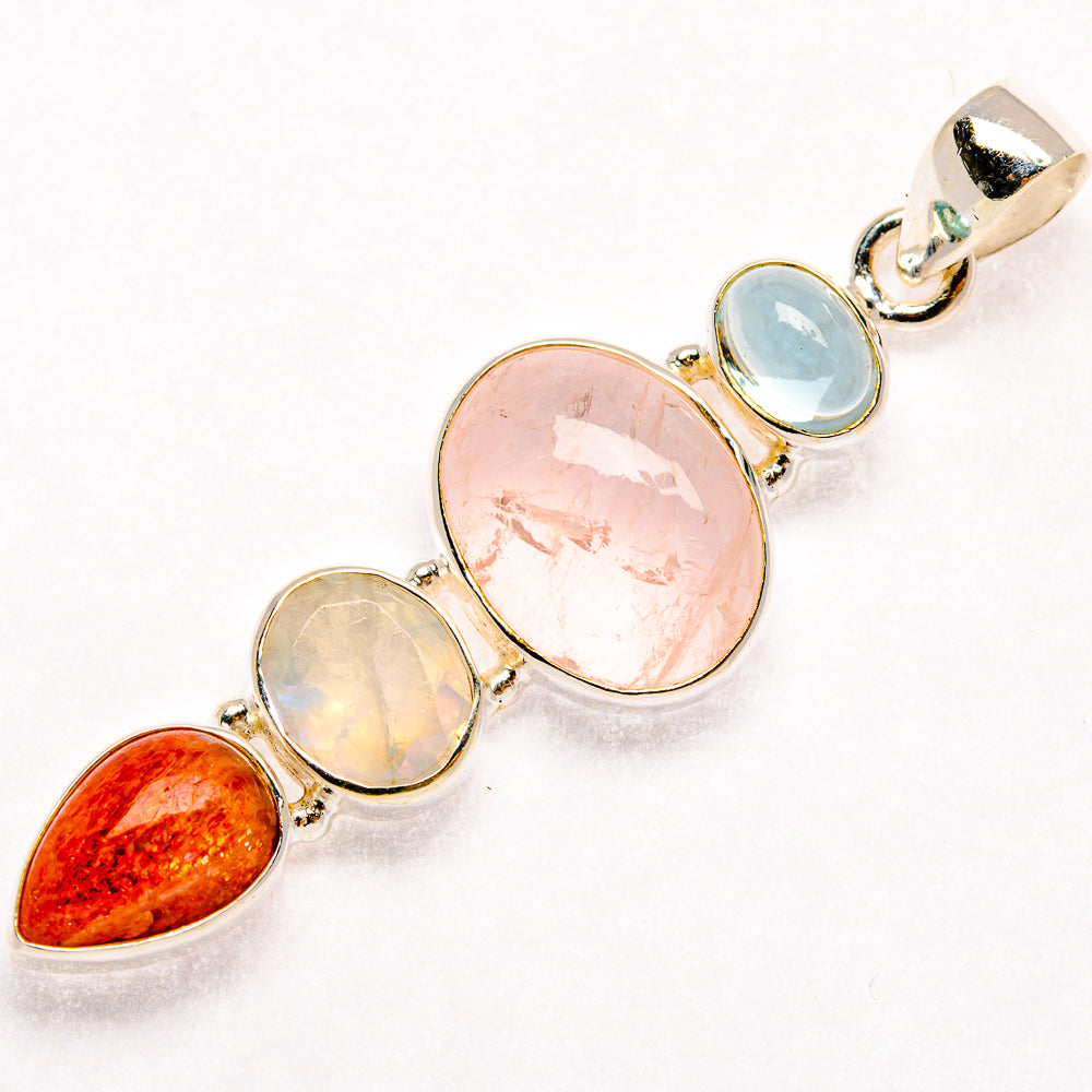 Rose Quartz Pendants handcrafted by Anasilvercos - PD27397 - Photo 2