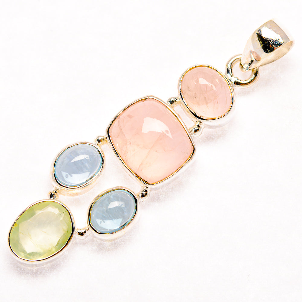 Rose Quartz Pendants handcrafted by Anasilvercos - PD27401 - Photo 2
