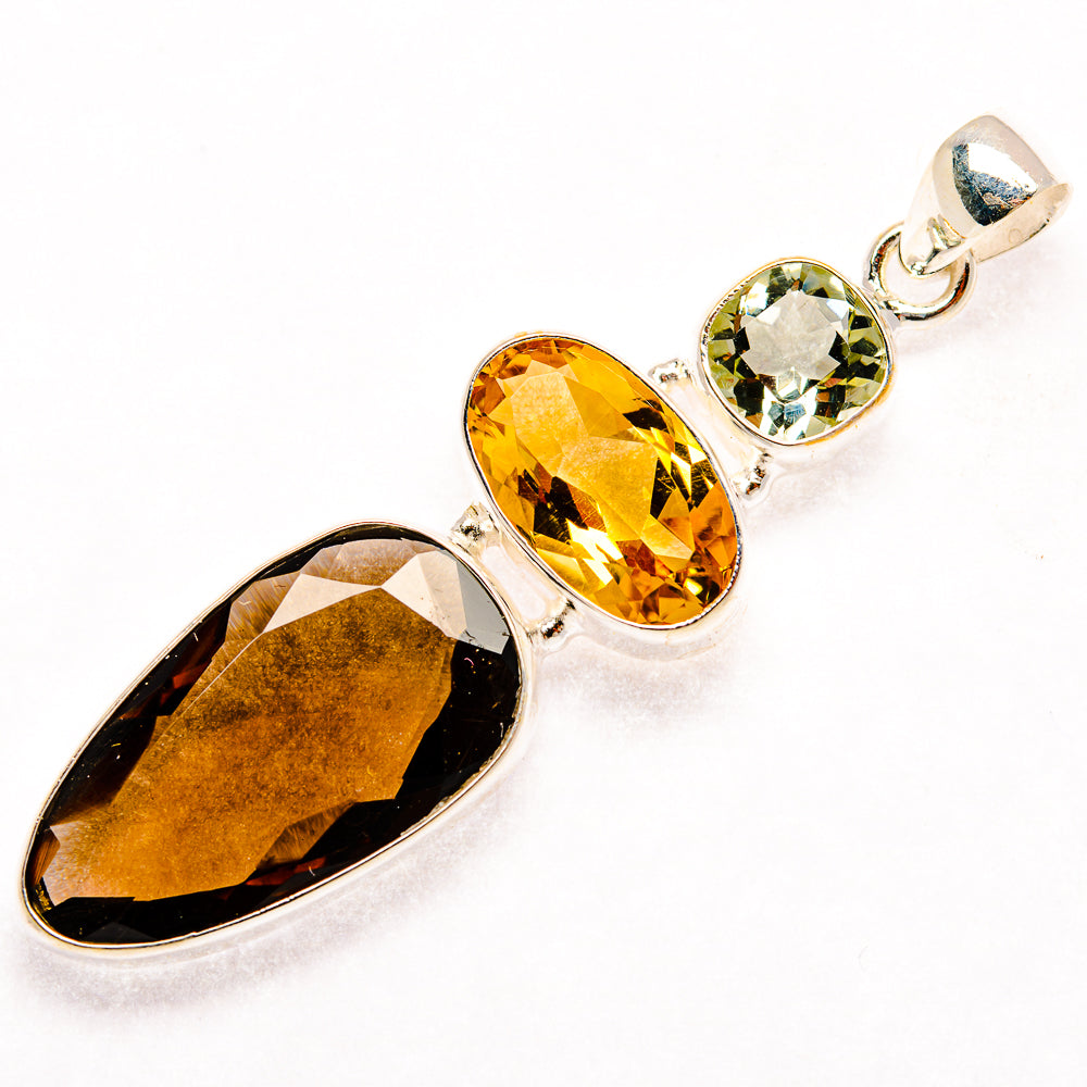 Smoky Quartz Pendants handcrafted by Anasilvercos - PD27408 - Photo 2