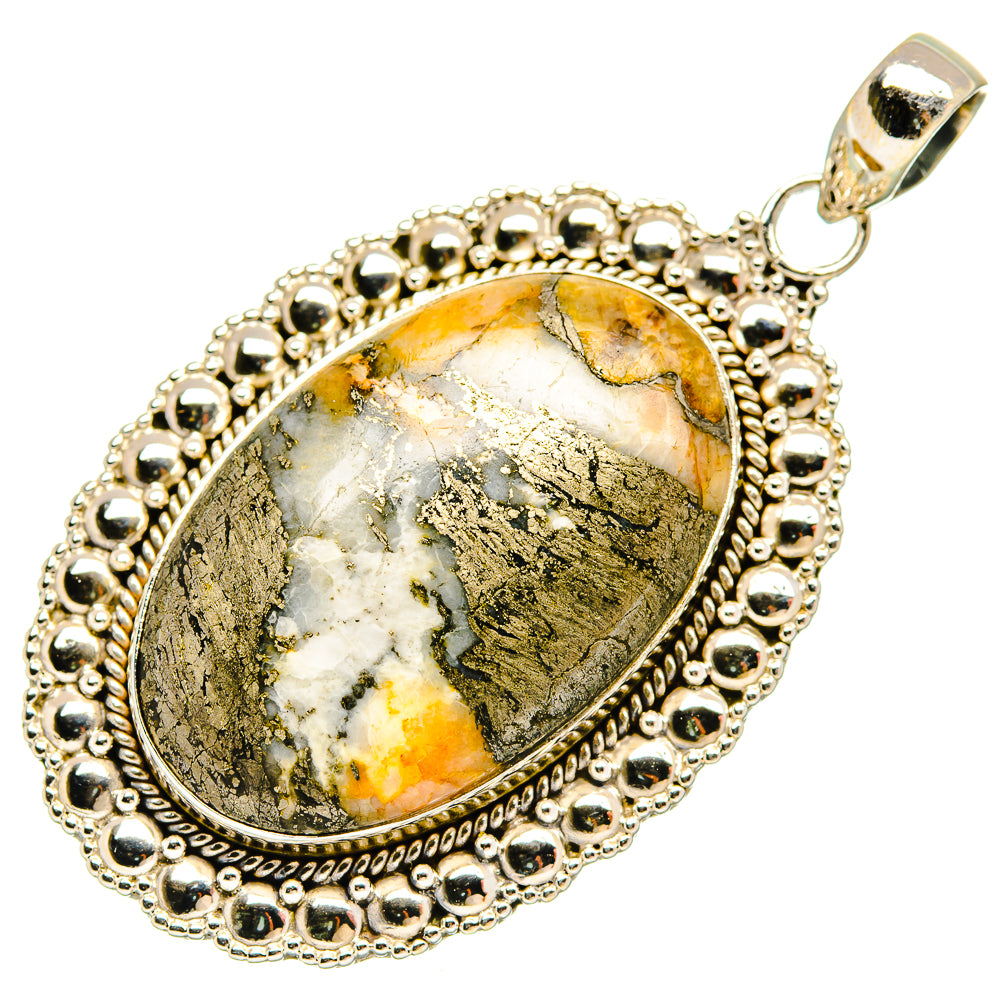 Pyrite Agate Pendants handcrafted by Anasilvercos - PD27424 - Photo 2