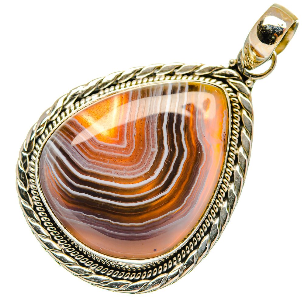 Botswana Agate Pendants handcrafted by Anasilvercos - PD27464 - Photo 2