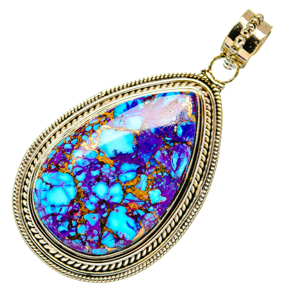 Purple Copper Composite Turquoise Pendants handcrafted by Anasilvercos - PD27465 - Photo 2