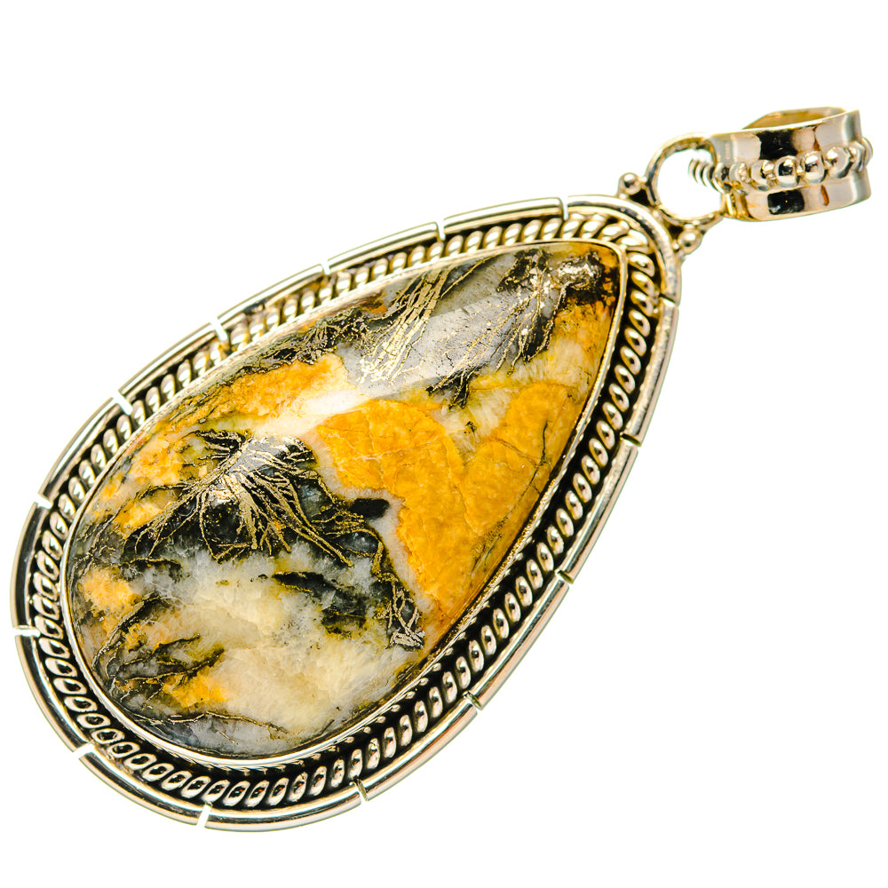 Pyrite Agate Pendants handcrafted by Anasilvercos - PD27467 - Photo 2