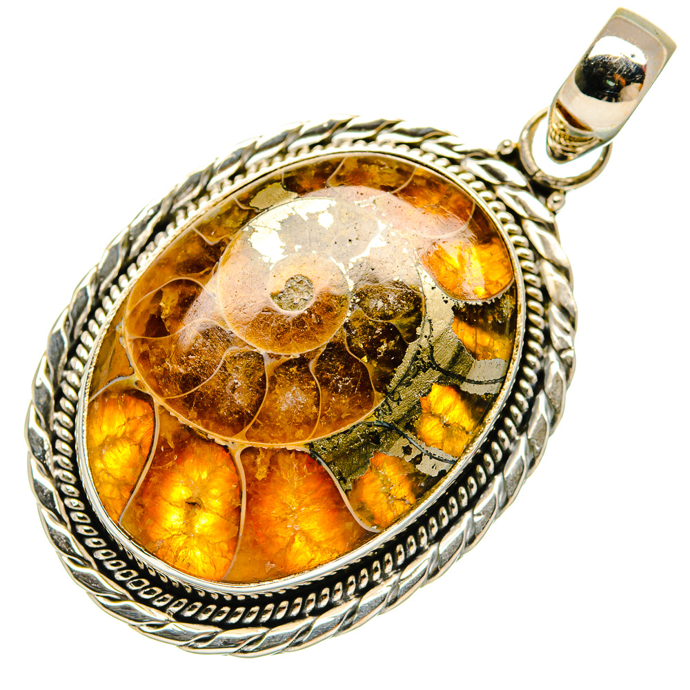 Ammonite Fossil Pendants handcrafted by Anasilvercos - PD27468 - Photo 2