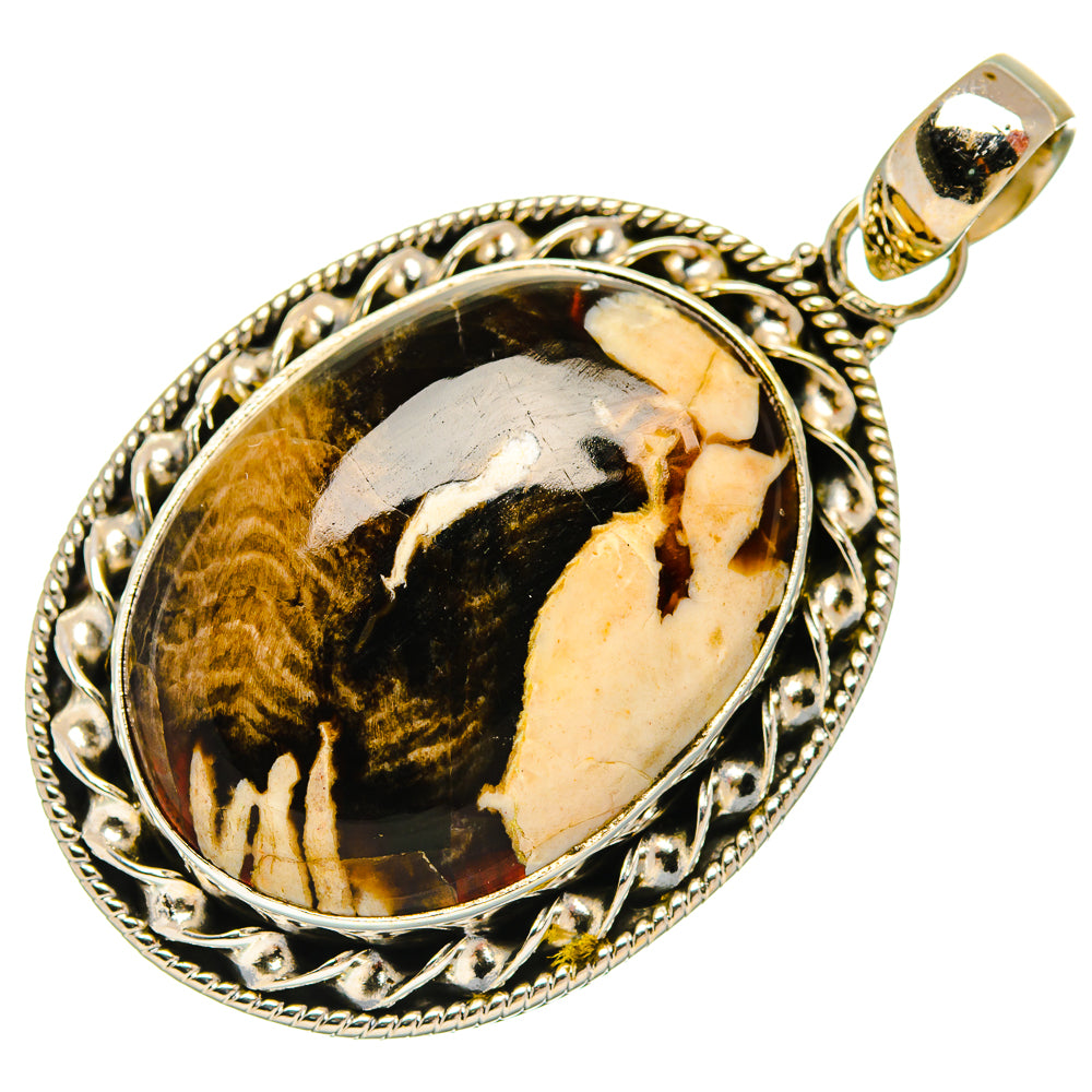 Peanut Wood Jasper Pendants handcrafted by Anasilvercos - PD27477 - Photo 2