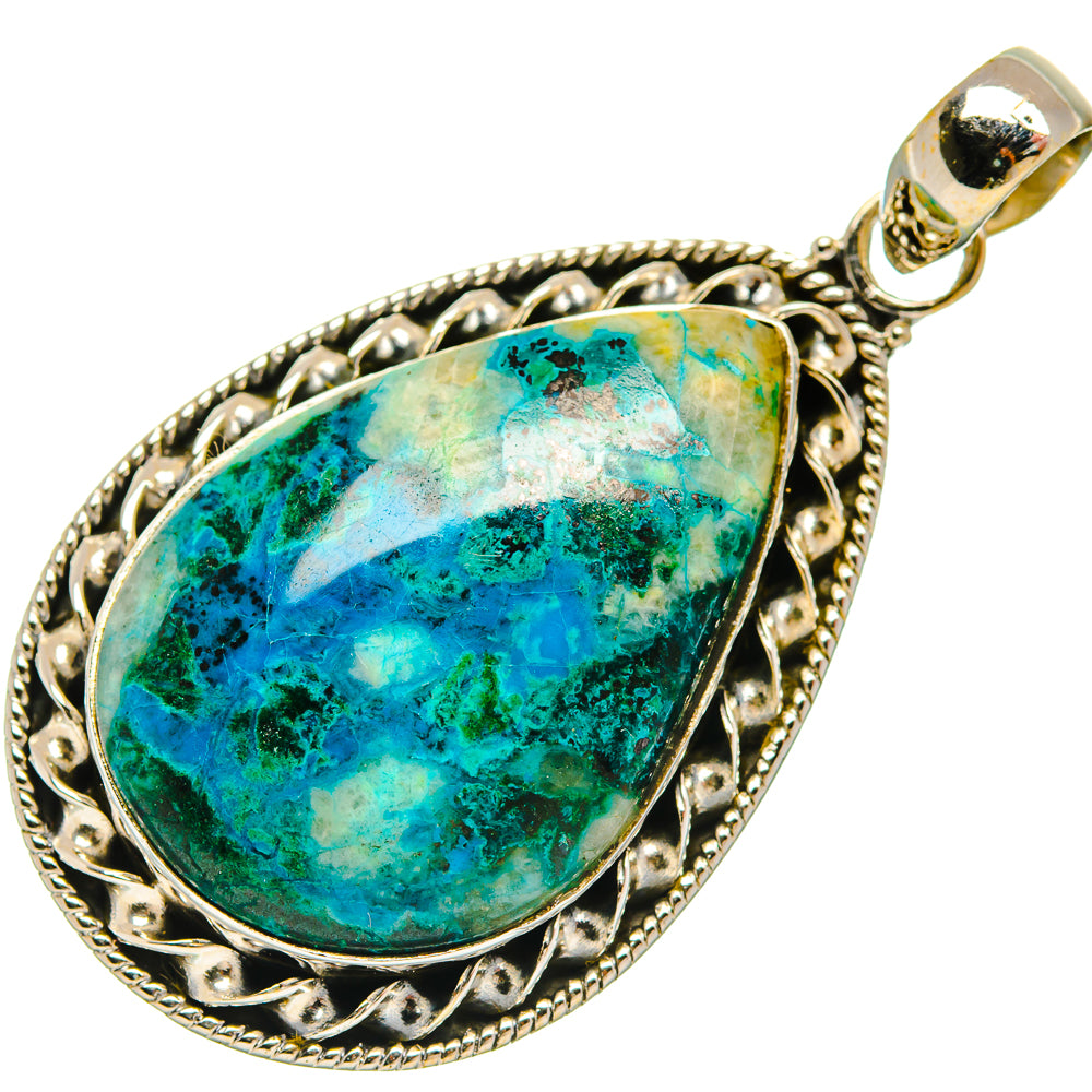 Chrysocolla Pendants handcrafted by Anasilvercos - PD27483 - Photo 2