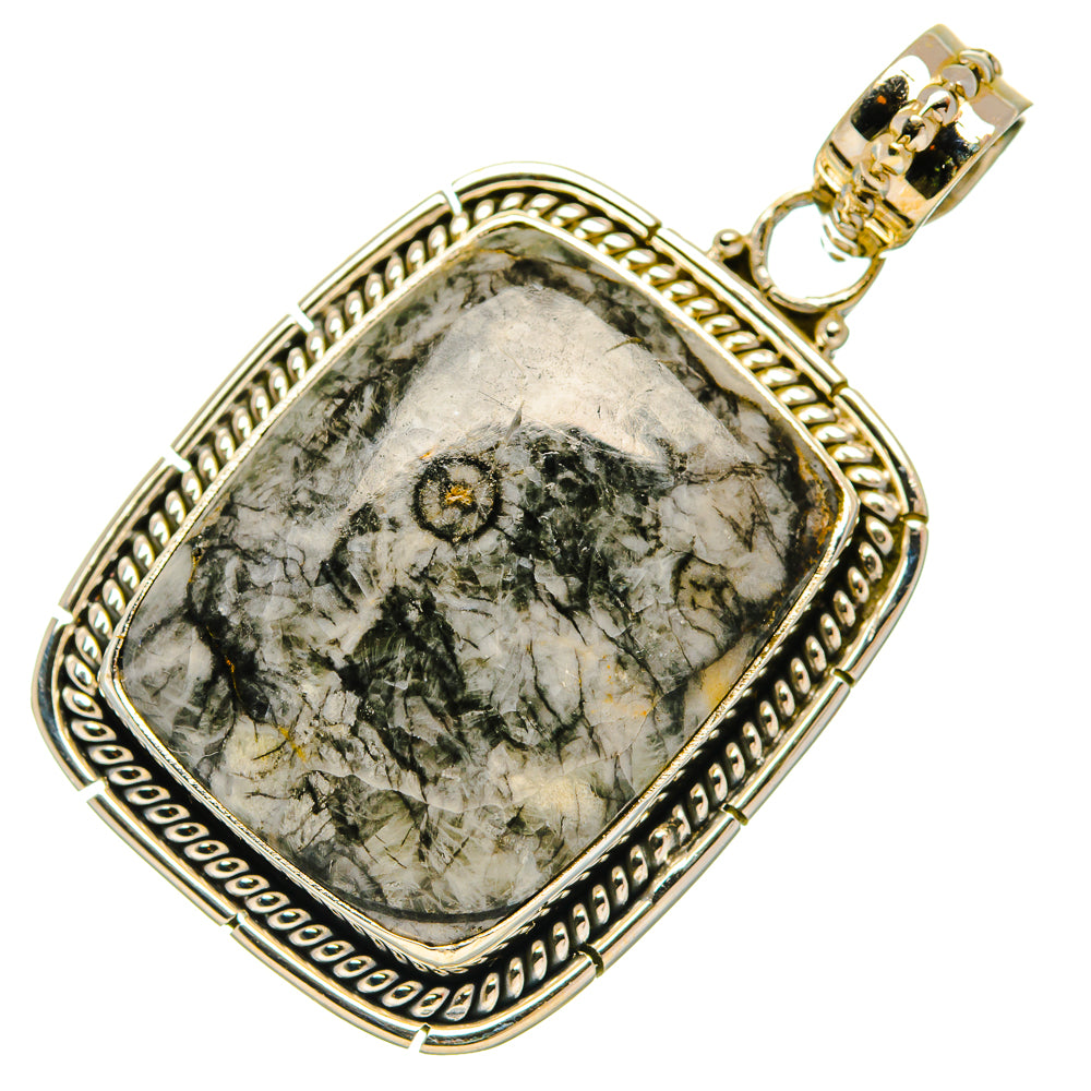 Moroccan Goniatite Fossil Pendants handcrafted by Anasilvercos - PD27484 - Photo 2