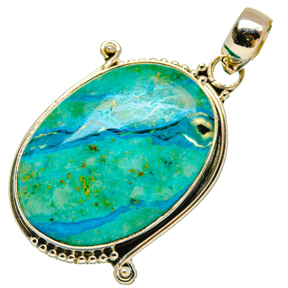 Chrysocolla Pendants handcrafted by Anasilvercos - PD27493 - Photo 2