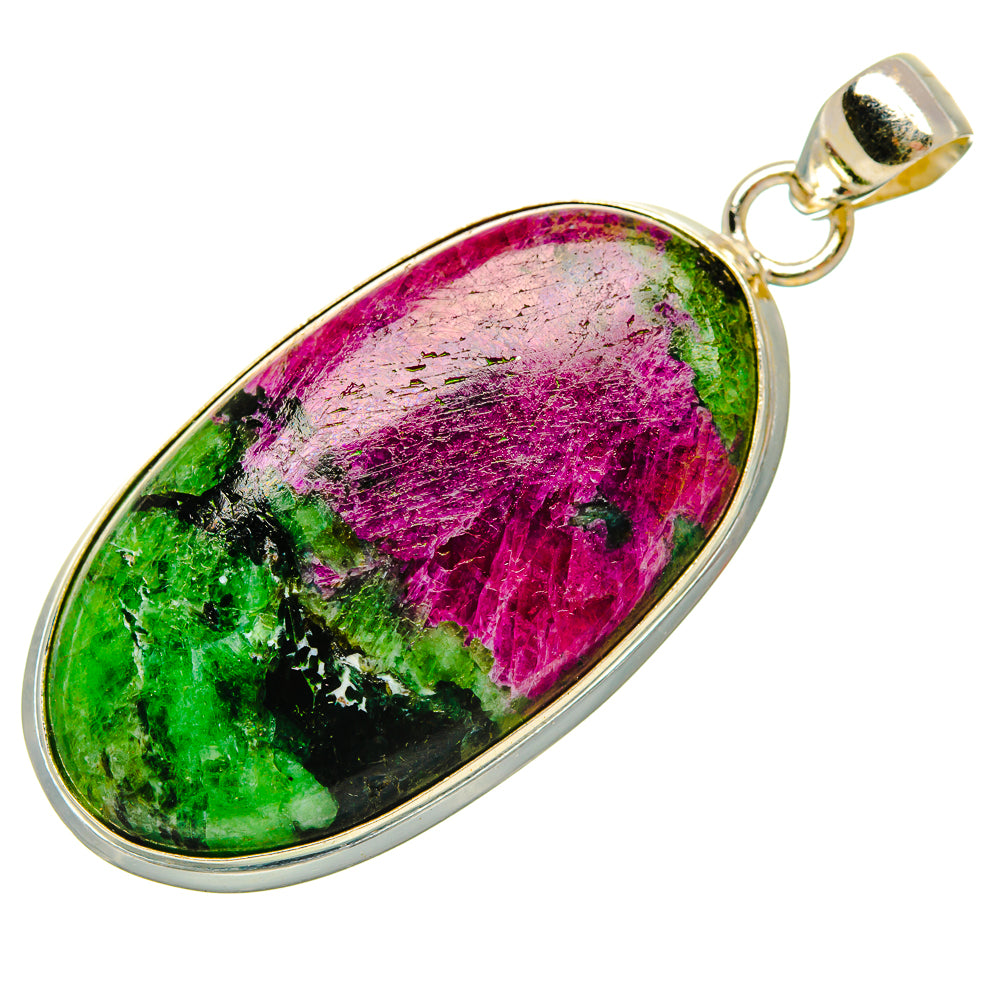 Ruby Zoisite Pendants handcrafted by Anasilvercos - PD27521 - Photo 2