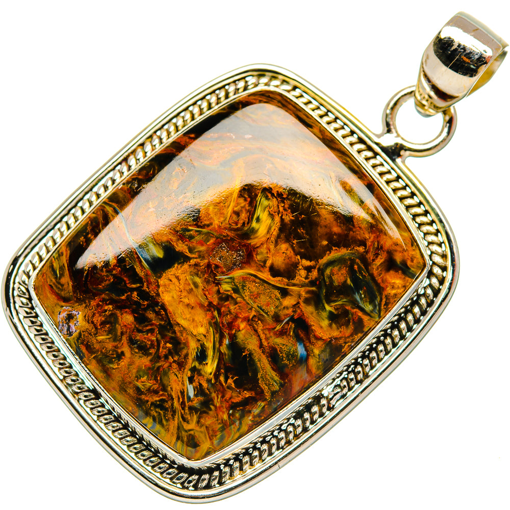 Golden Pietersite Pendants handcrafted by Anasilvercos - PD27542 - Photo 2