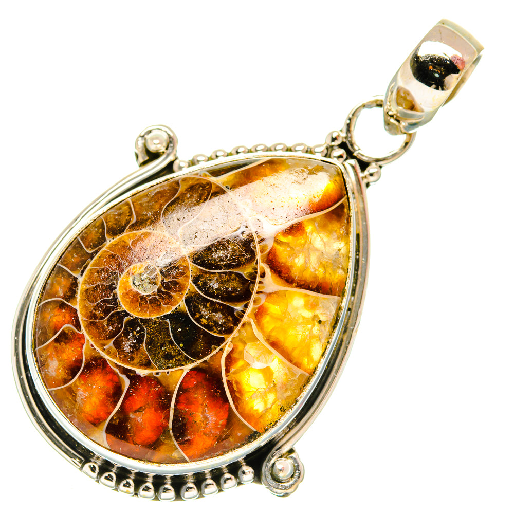 Ammonite Fossil Pendants handcrafted by Anasilvercos - PD27598 - Photo 2