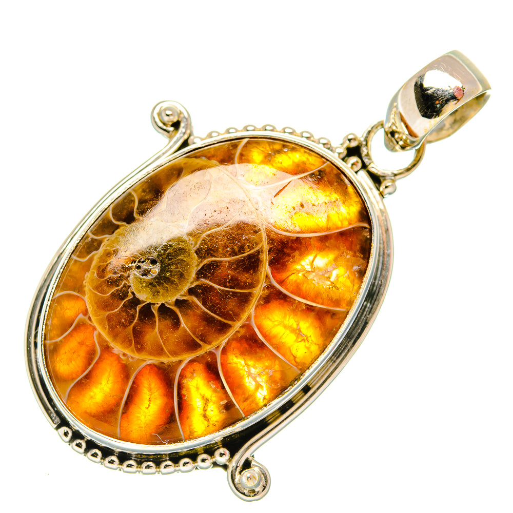Ammonite Fossil Pendants handcrafted by Anasilvercos - PD27606 - Photo 2