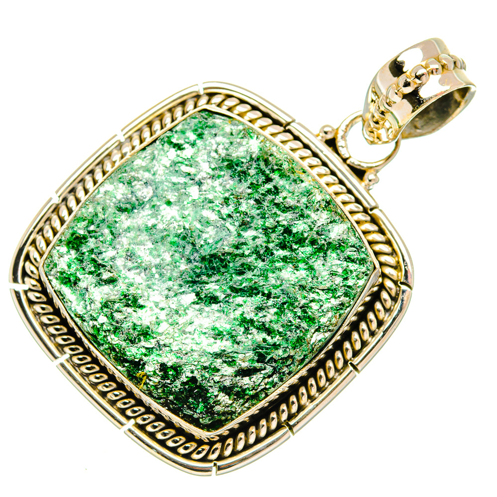 Green Fuchsite Pendants handcrafted by Anasilvercos - PD27611 - Photo 2