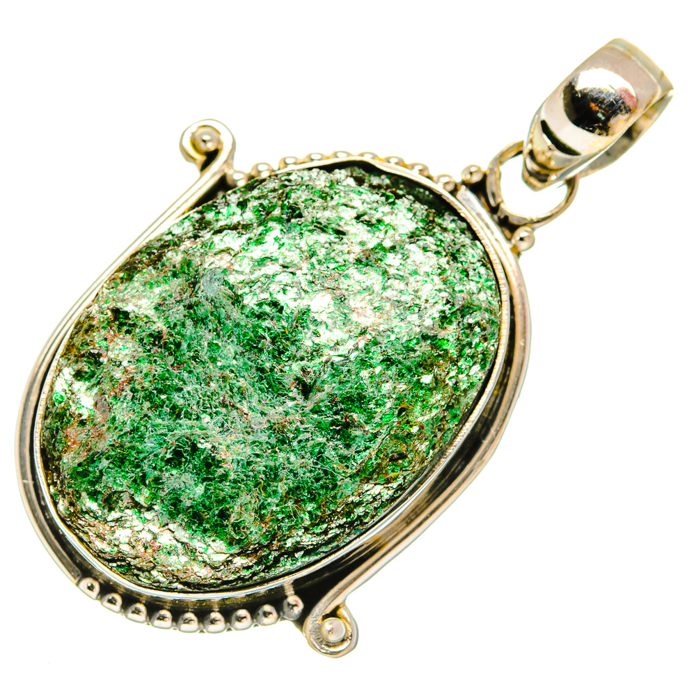 Green Fuchsite Pendants handcrafted by Anasilvercos - PD27612 - Photo 2