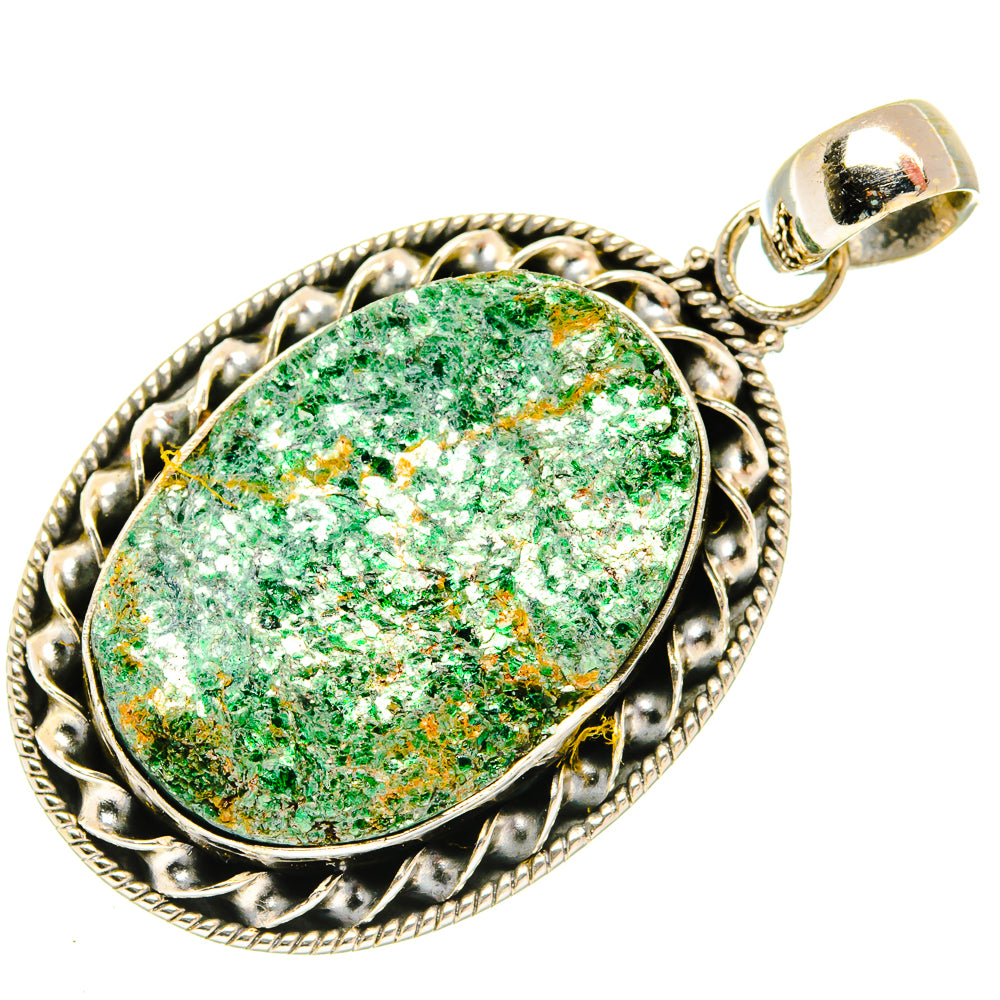 Green Fuchsite Pendants handcrafted by Anasilvercos - PD27615 - Photo 2
