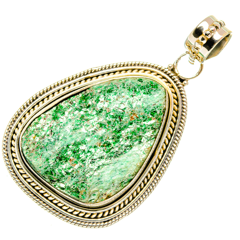 Green Fuchsite Pendants handcrafted by Anasilvercos - PD27642 - Photo 2