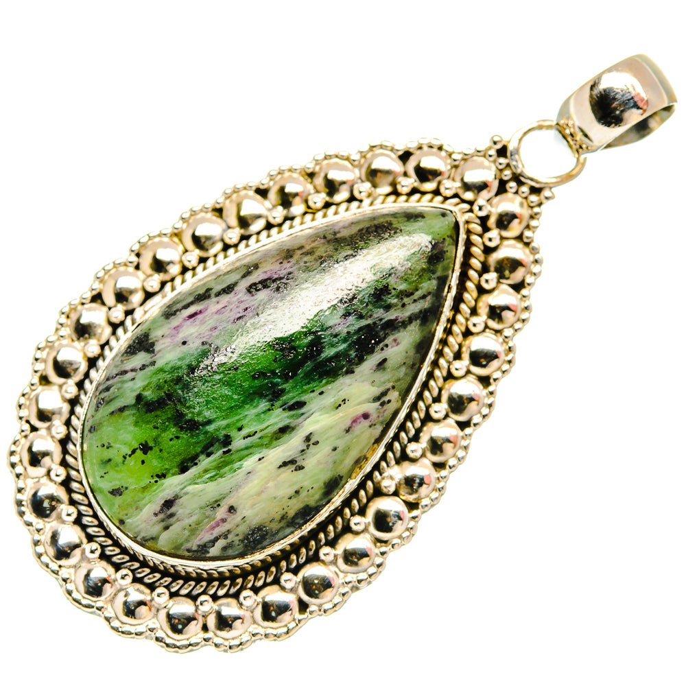 African Green Opal Pendants handcrafted by Anasilvercos - PD27646 - Photo 2