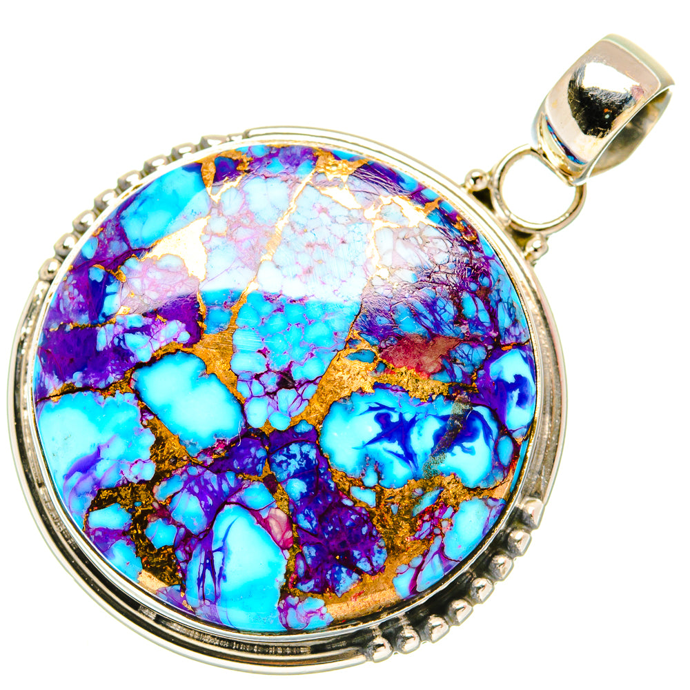 Purple Copper Composite Turquoise Pendants handcrafted by Anasilvercos - PD27654 - Photo 2