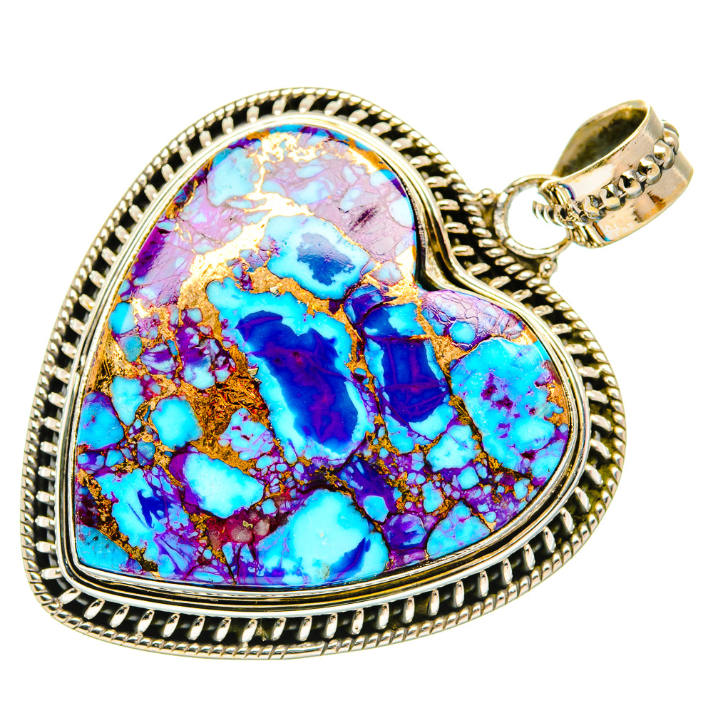 Purple Copper Composite Turquoise Pendants handcrafted by Anasilvercos - PD27656 - Photo 2