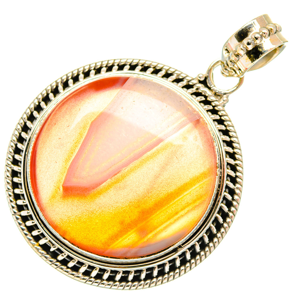 Red Botswana Agate Pendants handcrafted by Anasilvercos - PD27665 - Photo 2