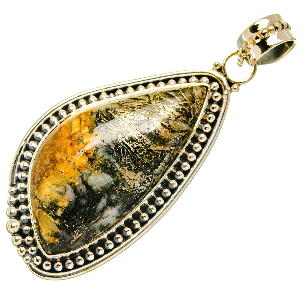 Pyrite Agate Pendants handcrafted by Anasilvercos - PD27677 - Photo 2