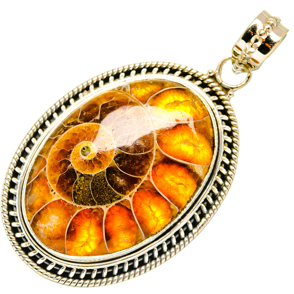 Ammonite Fossil Pendants handcrafted by Anasilvercos - PD27678 - Photo 2