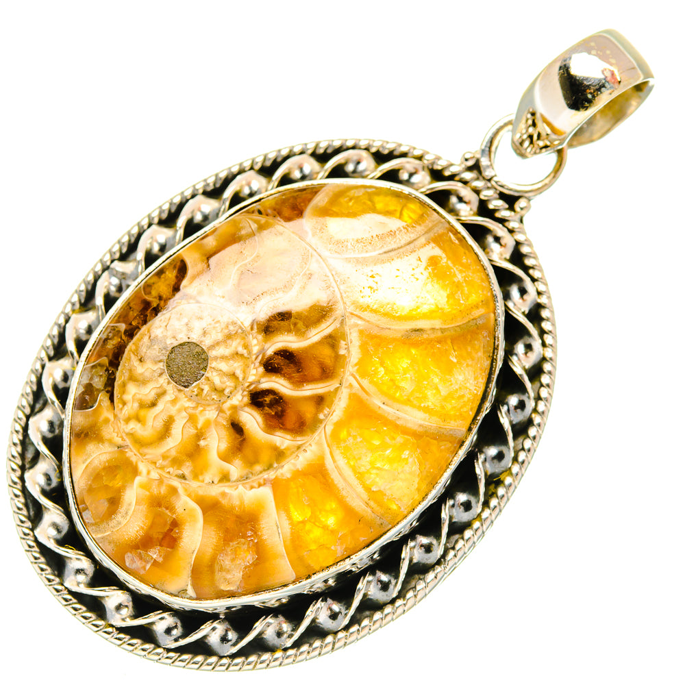 Ammonite Fossil Pendants handcrafted by Anasilvercos - PD27682 - Photo 2