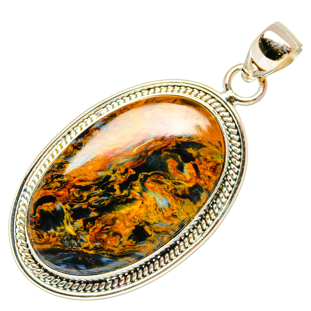 Golden Pietersite Pendants handcrafted by Anasilvercos - PD27684 - Photo 2