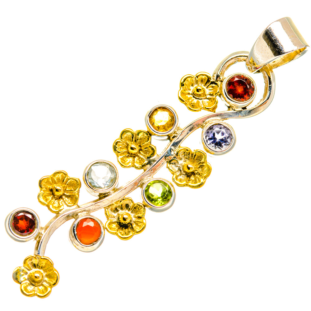 Multi-Stone Chakra Pendants handcrafted by Anasilvercos - PD27872 - Photo 2