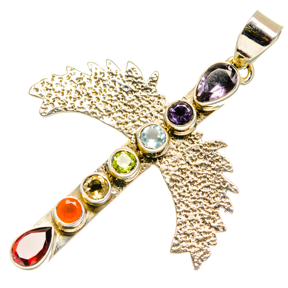 Multi-Stone Chakra Pendants handcrafted by Anasilvercos - PD27873 - Photo 2