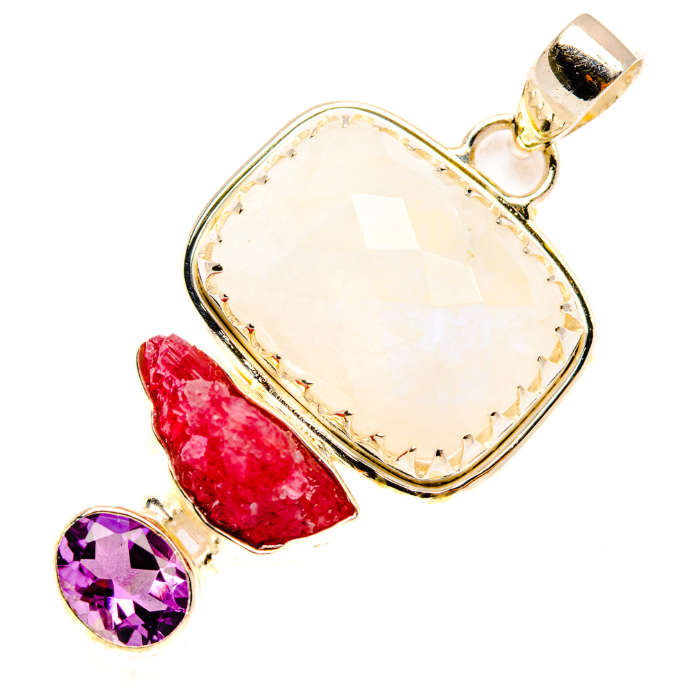 Rainbow Moonstone Pendants handcrafted by Anasilvercos - PD27887 - Photo 2