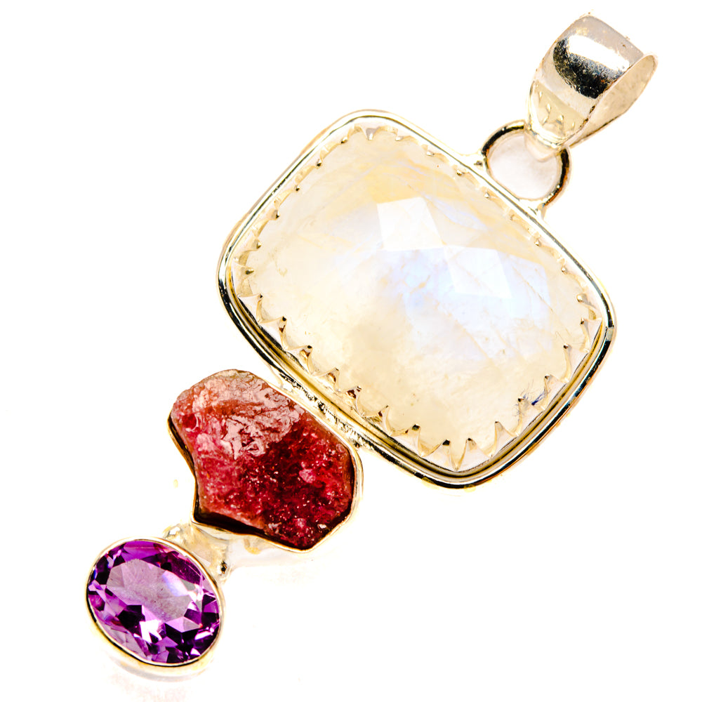Rainbow Moonstone Pendants handcrafted by Anasilvercos - PD27889 - Photo 2