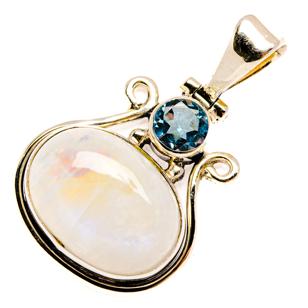 Rainbow Moonstone Pendants handcrafted by Anasilvercos - PD27890 - Photo 2