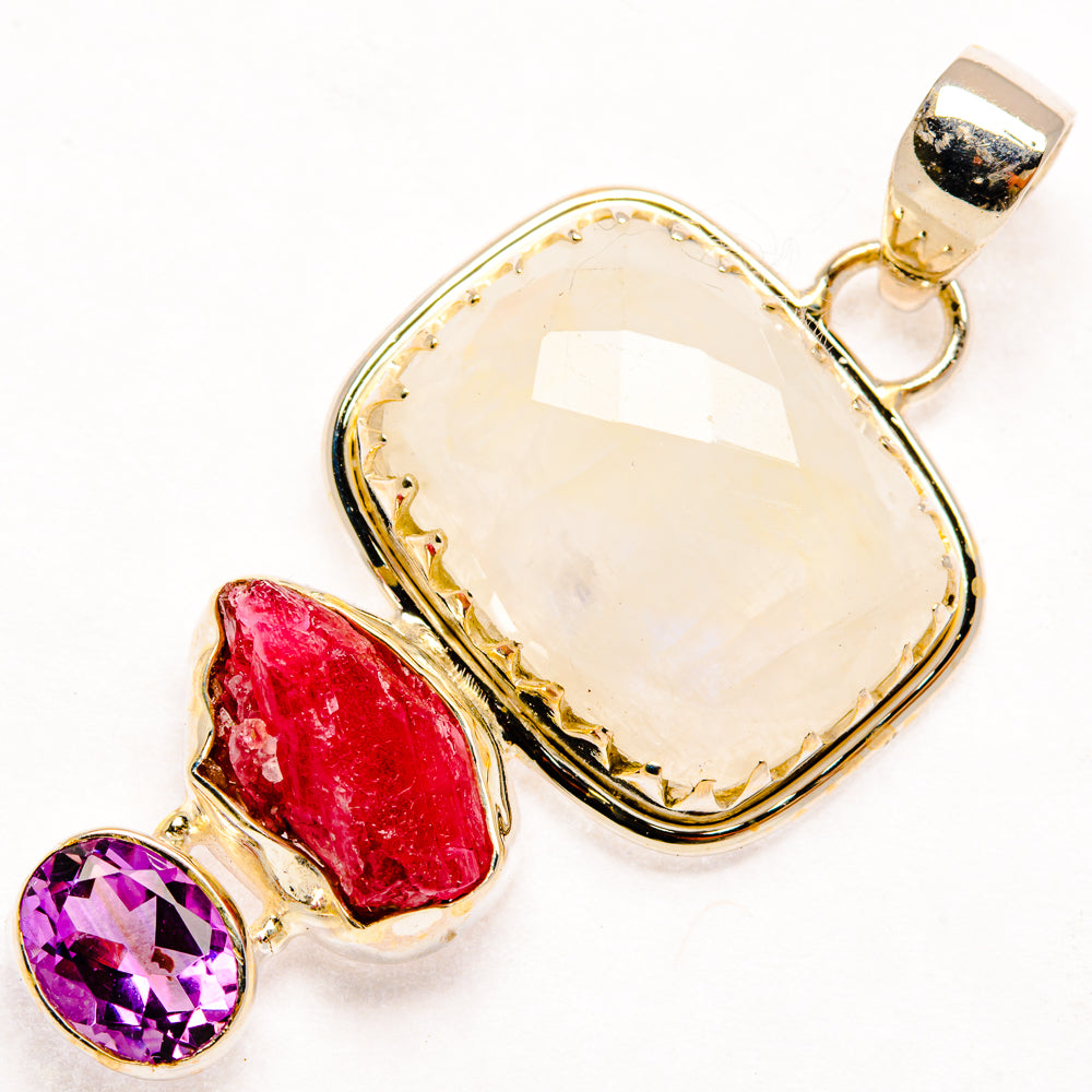 Rainbow Moonstone Pendants handcrafted by Anasilvercos - PD27891 - Photo 2