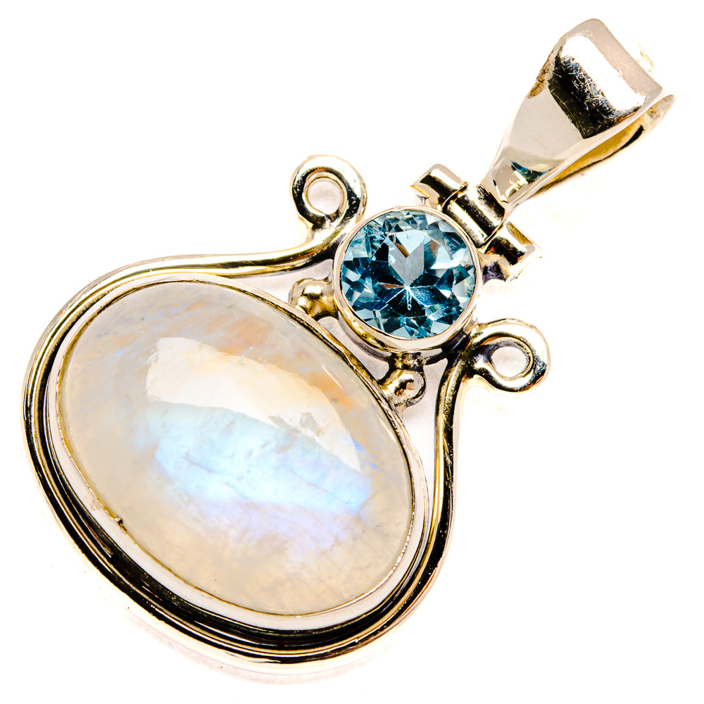 Rainbow Moonstone Pendants handcrafted by Anasilvercos - PD27893 - Photo 2